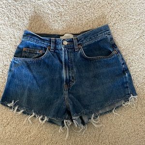 dark blue gap jean shorts!!
